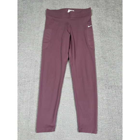 Nike Pants - Nike Pro Leggings Womens Medium Mulberry Dri Fit Pockets 7/8 DN4691-533
